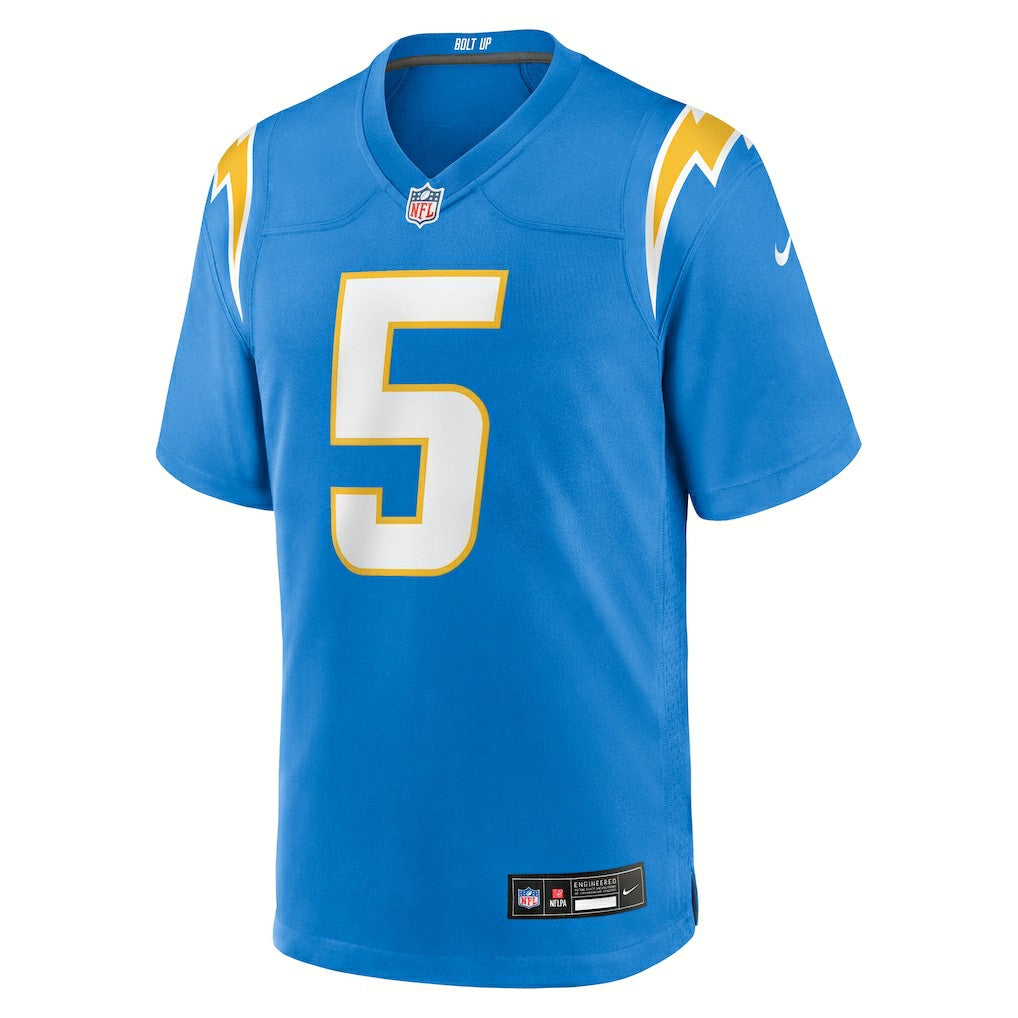 Nike Trey Lance Los Angeles Chargers Team Game Jersey Powder Blue