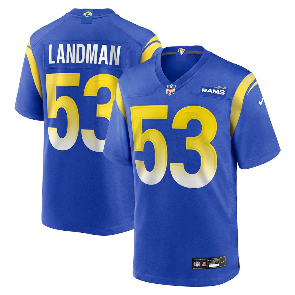 Nike Nate Landman Los Angeles Rams Team Game Jersey Royal