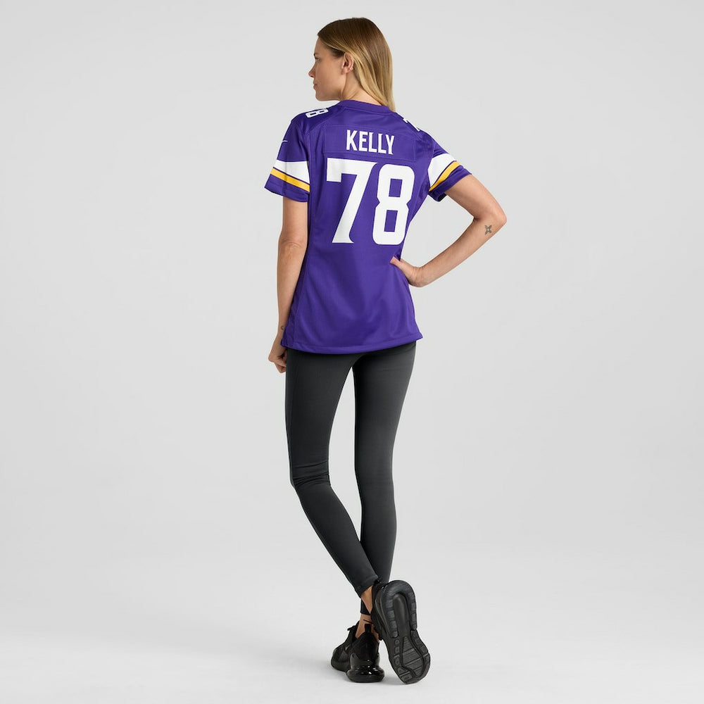 Nike Ryan Kelly Minnesota Vikings Women's Team Game Jersey Purple
