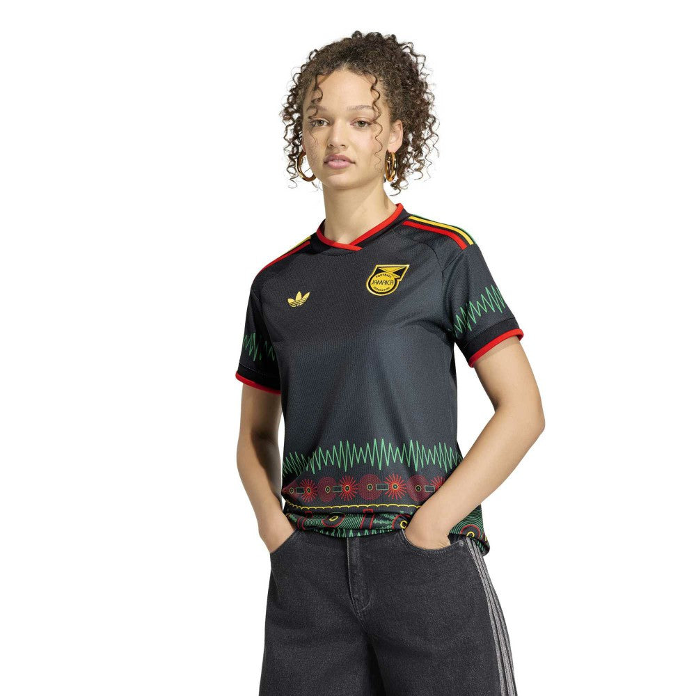 Jamaica National Team Women's 2026 Away Replica Jersey Black - Adidas for sale