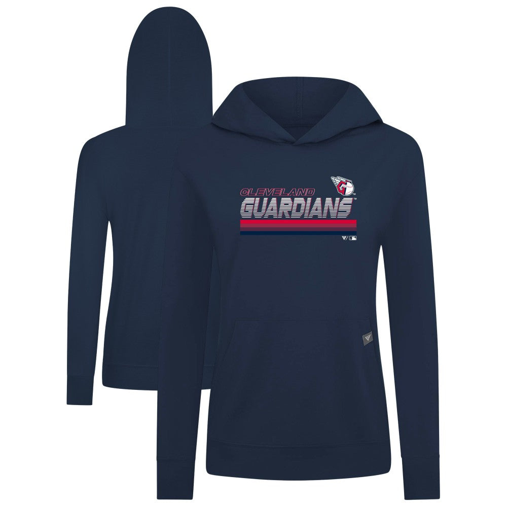 Cleveland Guardians Levelwear Women's Relay Breaker Pullover Hoodie - Navy - MLB on Sale