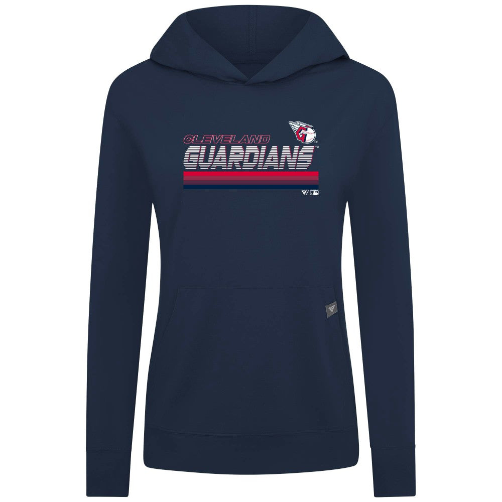 Cleveland Guardians Levelwear Women's Relay Breaker Pullover Hoodie - Navy - MLB on Sale