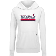 Cleveland Guardians Levelwear Women's Relay Breaker Pullover Hoodie - White - MLB Lifestyle