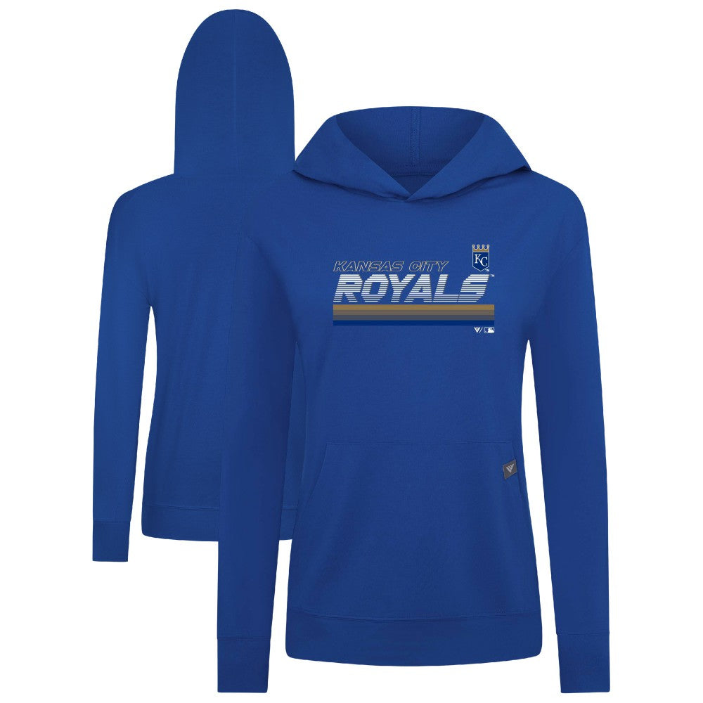 Kansas City Royals Levelwear Women's Relay Breaker Pullover Hoodie - Royal - MLB Sale