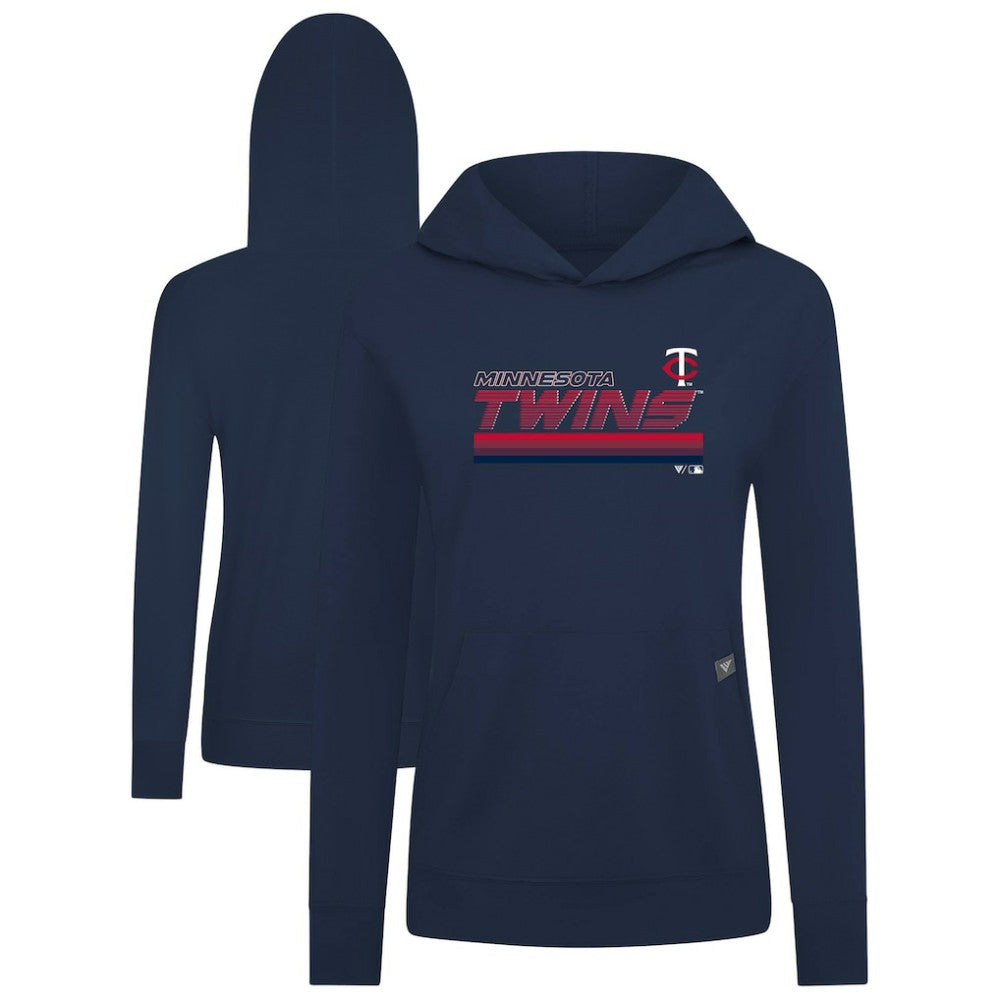 Minnesota Twins Levelwear Women's Relay Breaker Pullover Hoodie - Navy - MLB Online