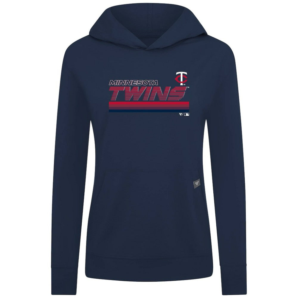 Minnesota Twins Levelwear Women's Relay Breaker Pullover Hoodie - Navy - MLB Online