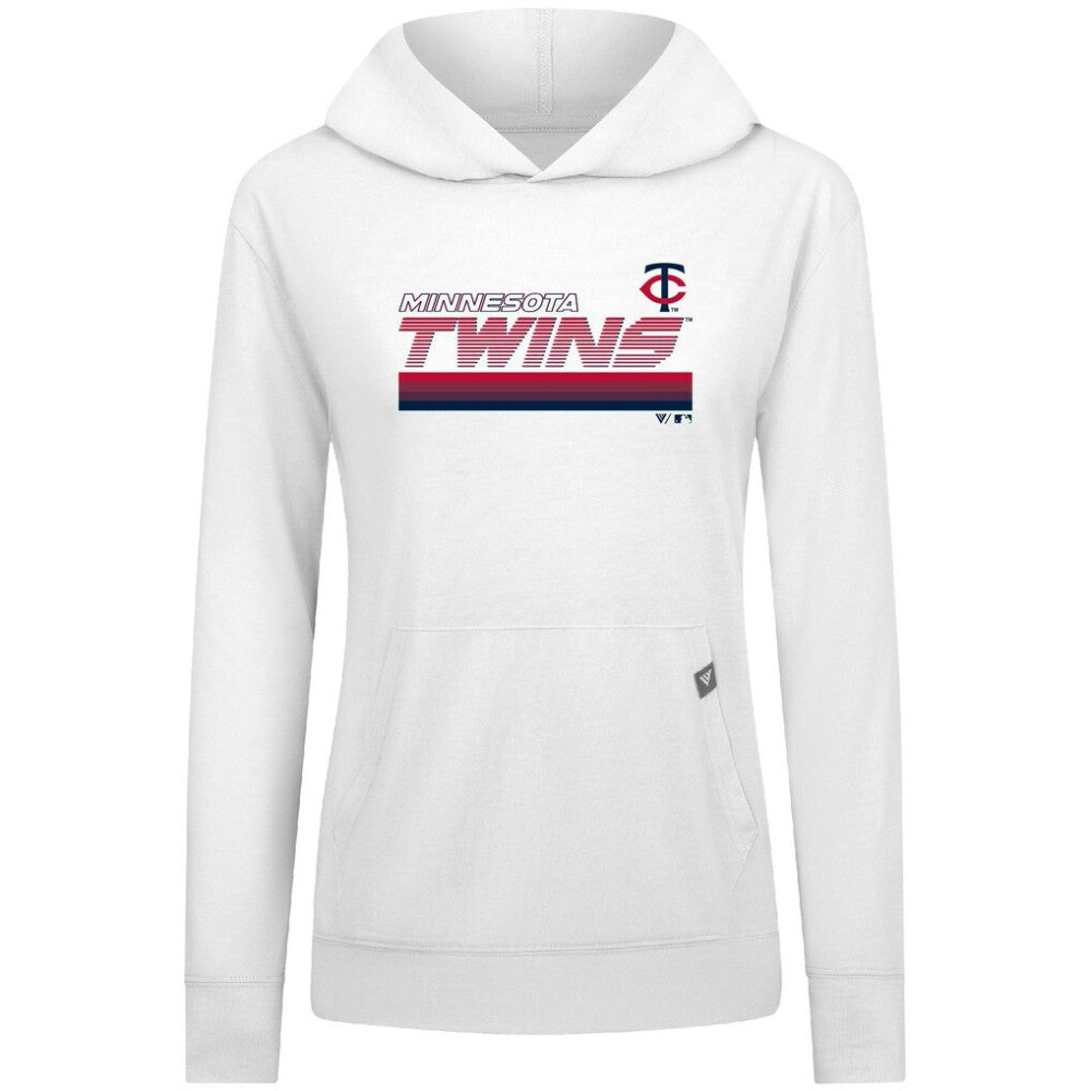 Minnesota Twins Levelwear Women's Relay Breaker Pullover Hoodie - White - MLB Discount