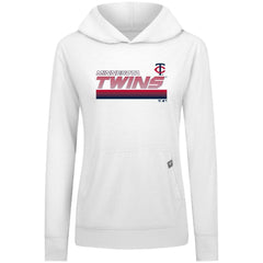 Minnesota Twins Levelwear Women's Relay Breaker Pullover Hoodie - White - MLB Discount