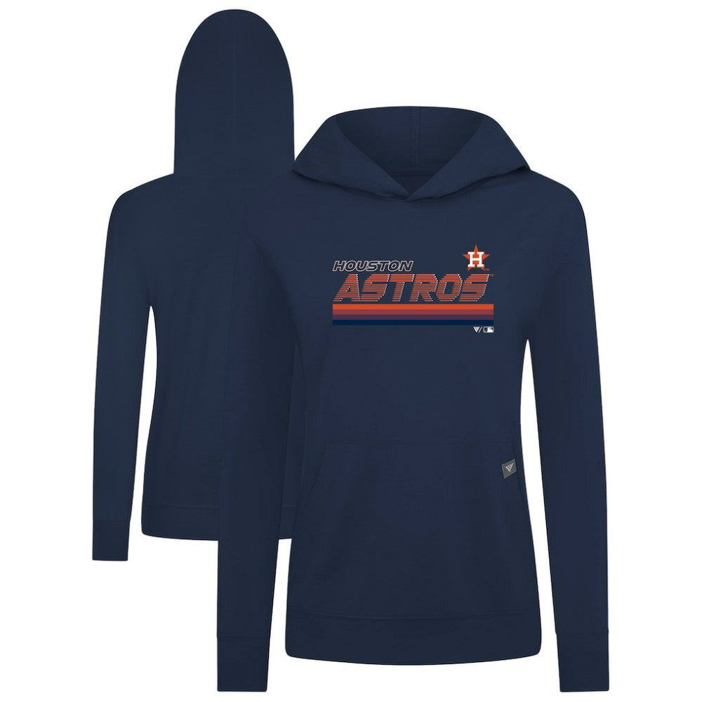 Houston Astros Levelwear Women's Relay Breaker Pullover Hoodie - Navy - MLB Lifestyle