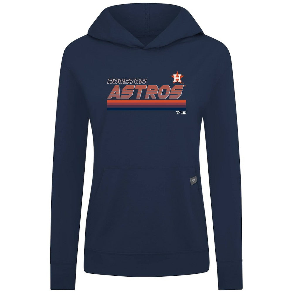 Houston Astros Levelwear Women's Relay Breaker Pullover Hoodie - Navy - MLB Lifestyle