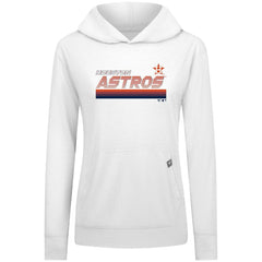 Houston Astros Levelwear Women's Relay Breaker Pullover Hoodie - White - MLB on Sale