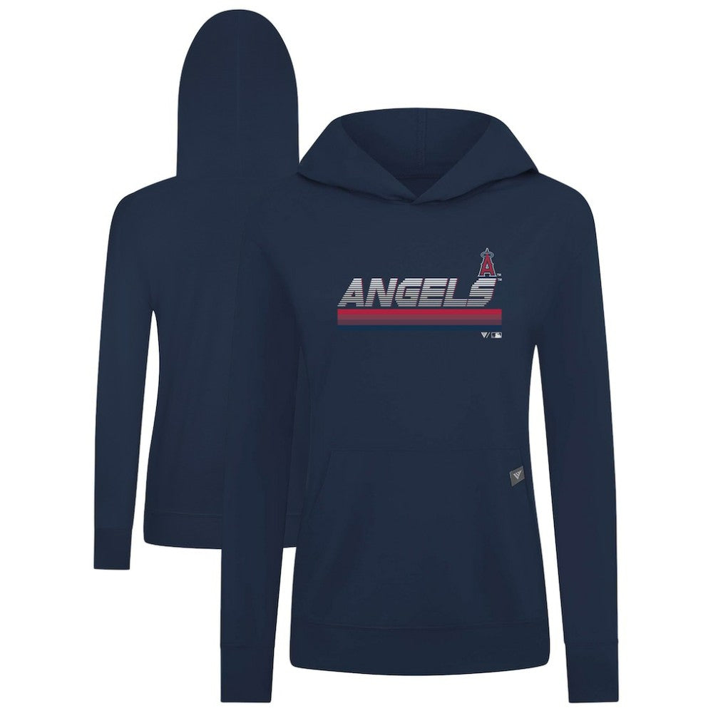 Los Angeles Angels Levelwear Women's Relay Breaker Pullover Hoodie - Navy - MLB Discount