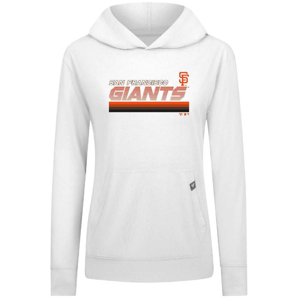 San Francisco Giants Levelwear Women's Relay Breaker Pullover Hoodie - White - MLB Discount