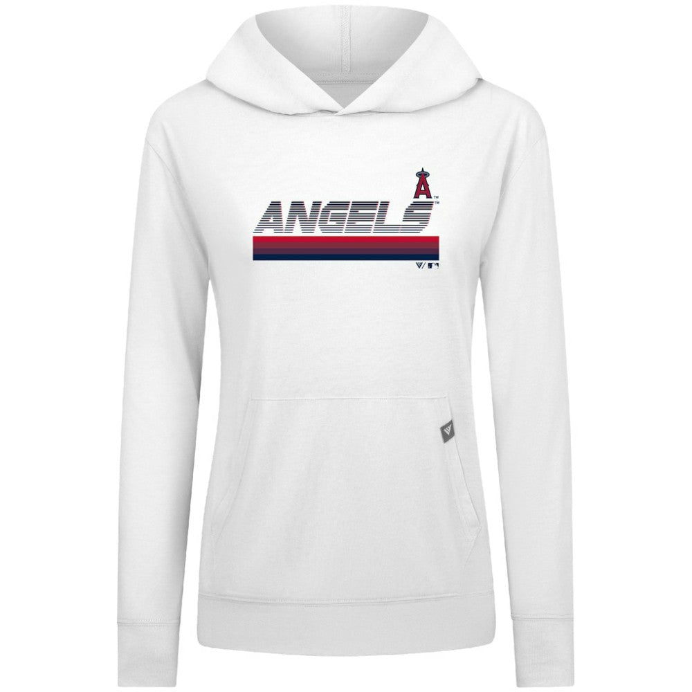 Los Angeles Angels Levelwear Women's Relay Breaker Pullover Hoodie - White - MLB on Sale