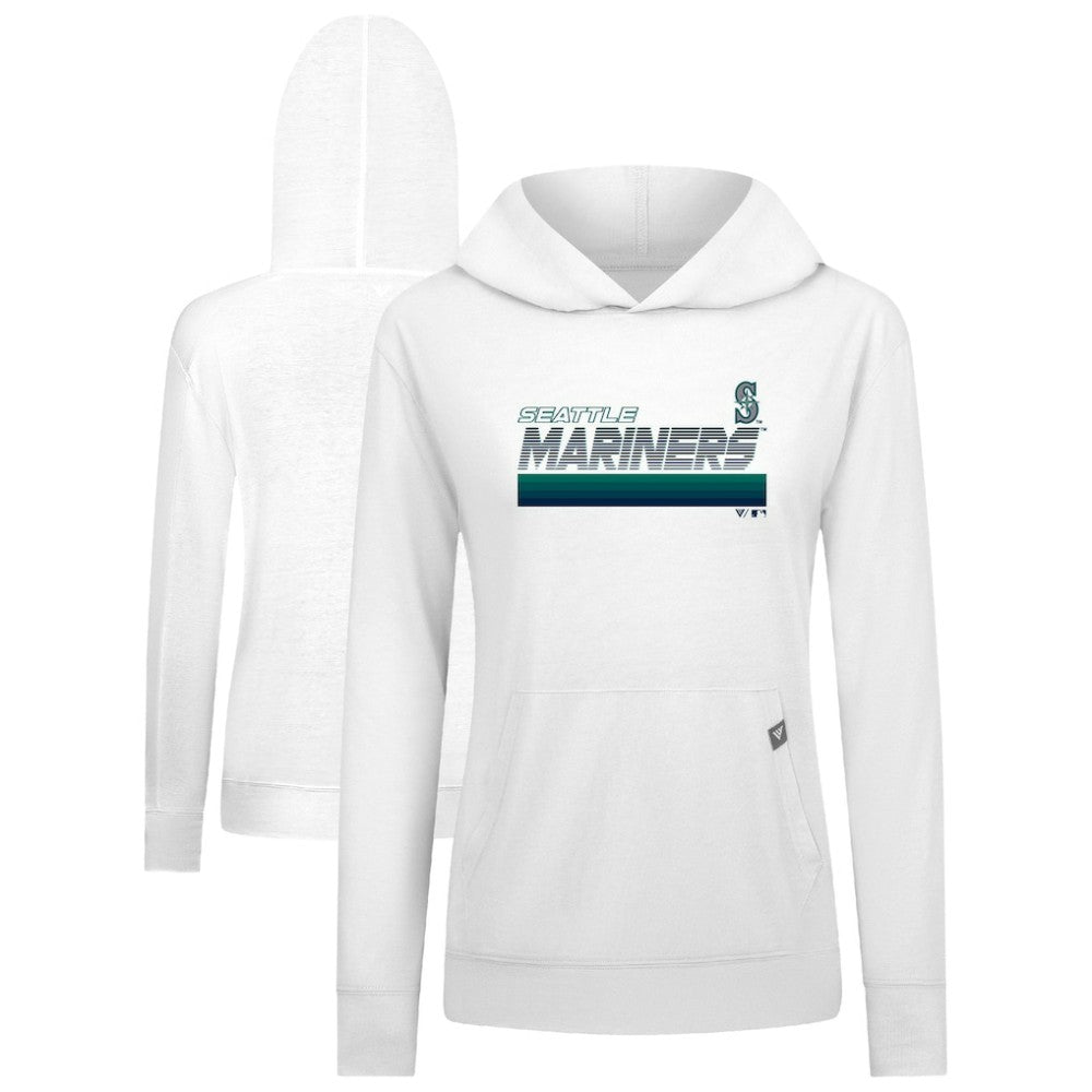 Seattle Mariners Levelwear Women's Relay Breaker Pullover Hoodie - White - MLB Online