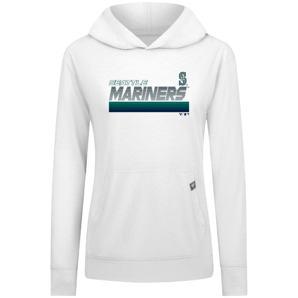 Seattle Mariners Levelwear Women's Relay Breaker Pullover Hoodie - White - MLB Online