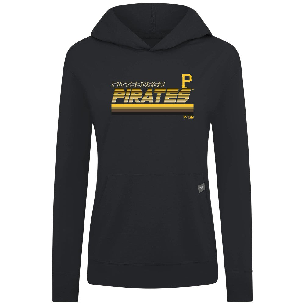 Pittsburgh Pirates Levelwear Women's Relay Breaker Pullover Hoodie - Black - MLB Sale