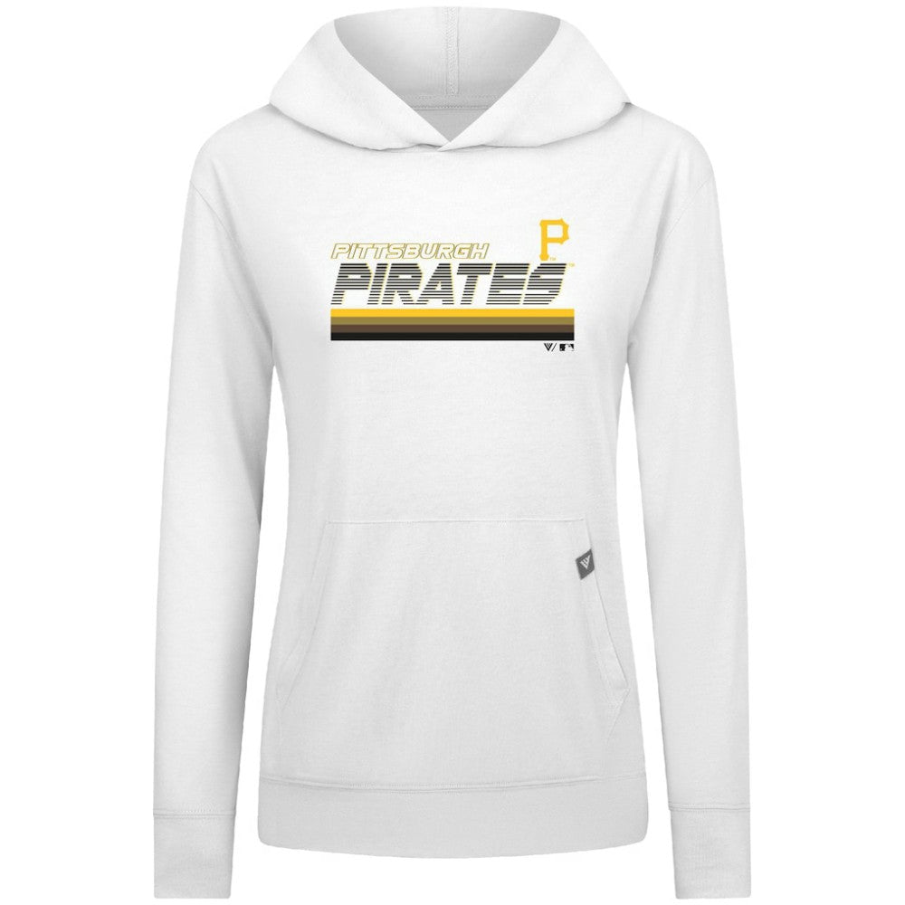 Pittsburgh Pirates Levelwear Women's Relay Breaker Pullover Hoodie - White - MLB Sale