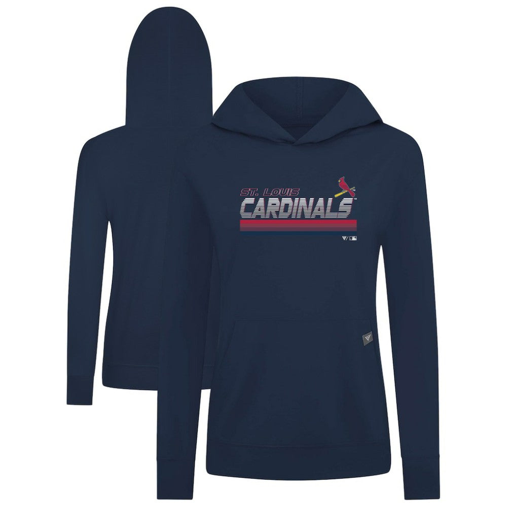 St. Louis Cardinals Levelwear Women's Relay Breaker Pullover Hoodie - Navy - MLB Sale