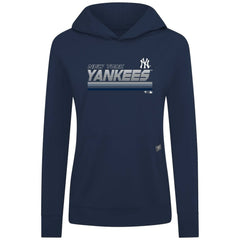 New York Yankees Levelwear Women's Relay Breaker Pullover Hoodie - Navy - MLB Lifestyle