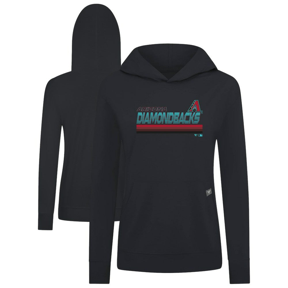 Arizona Diamondbacks Levelwear Women's Relay Breaker Pullover Hoodie - Black - MLB Discount