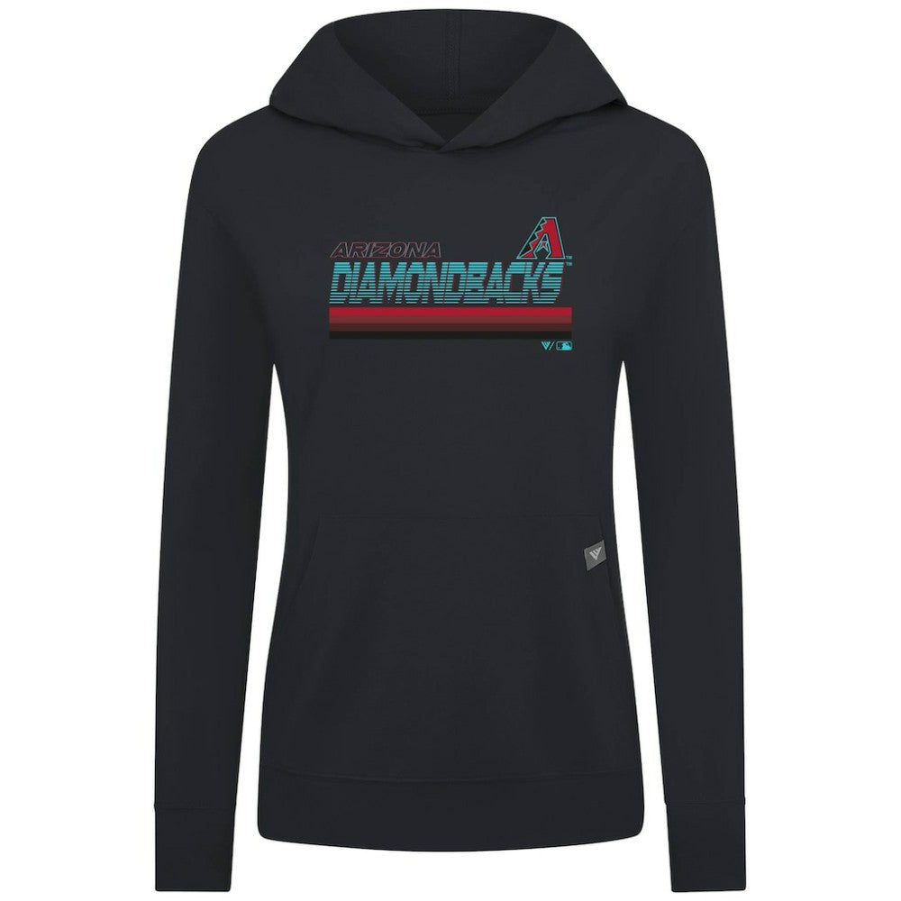 Arizona Diamondbacks Levelwear Women's Relay Breaker Pullover Hoodie - Black - MLB Discount