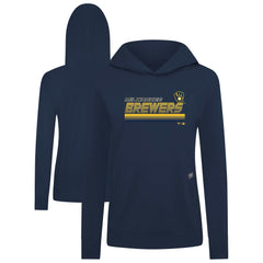 Milwaukee Brewers Levelwear Women's Relay Breaker Pullover Hoodie - Navy - MLB Online