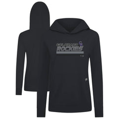 Colorado Rockies Levelwear Women's Relay Breaker Pullover Hoodie - Black - MLB on Sale