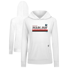 Miami Marlins Levelwear Women's Relay Breaker Pullover Hoodie - White - MLB Online