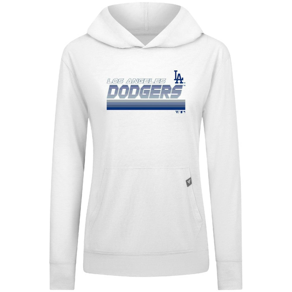 Los Angeles Dodgers Levelwear Women's Relay Breaker Pullover Hoodie - White - MLB Discount
