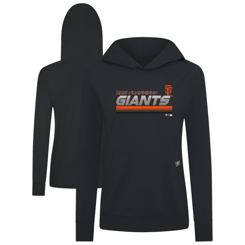 San Francisco Giants Levelwear Women's Relay Breaker Pullover Hoodie - Black - MLB Lifestyle