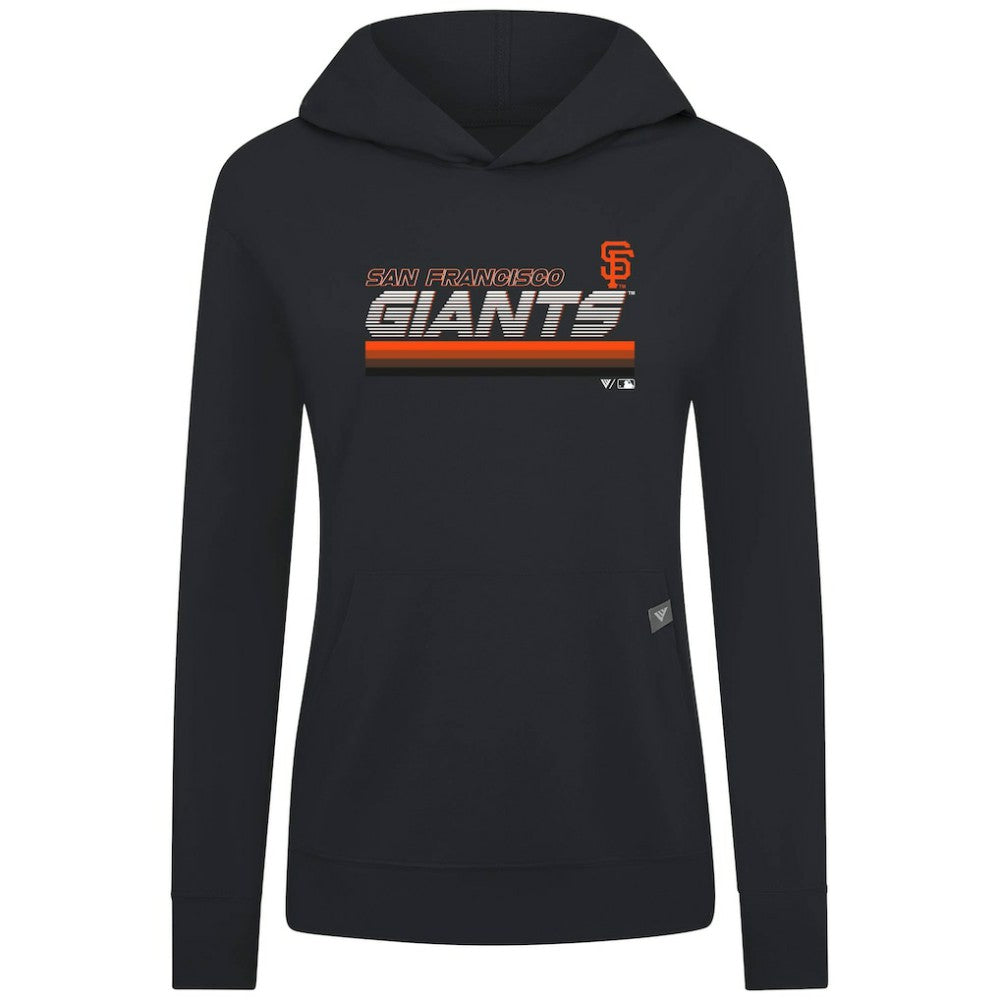 San Francisco Giants Levelwear Women's Relay Breaker Pullover Hoodie - Black - MLB Lifestyle