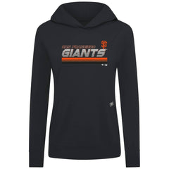 San Francisco Giants Levelwear Women's Relay Breaker Pullover Hoodie - Black - MLB Lifestyle