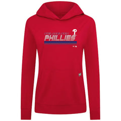 Philadelphia Phillies Levelwear Women's Relay Breaker Pullover Hoodie - Red - MLB on Sale