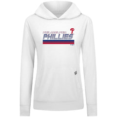 Philadelphia Phillies Levelwear Women's Relay Breaker Pullover Hoodie - White - MLB Lifestyle