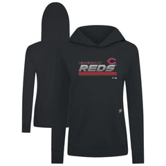 Cincinnati Reds Levelwear Women's Relay Breaker Pullover Hoodie - Black - MLB Discount