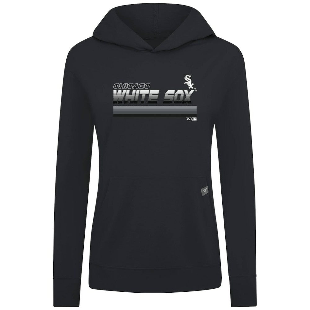 Chicago White Sox Levelwear Women's Relay Breaker Pullover Hoodie - Black - MLB Lifestyle