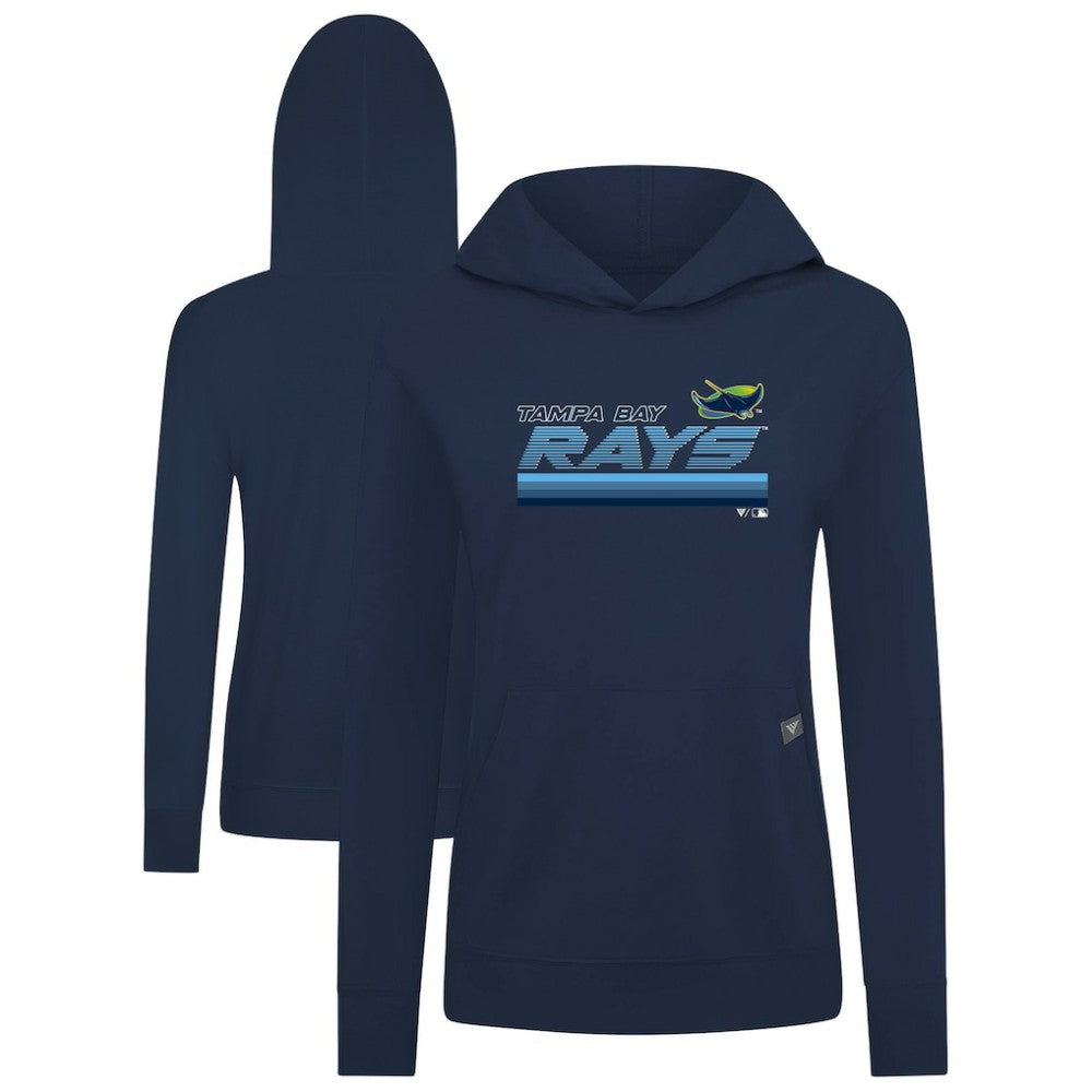 Tampa Bay Rays Levelwear Women's Relay Breaker Pullover Hoodie - Navy - MLB Sale
