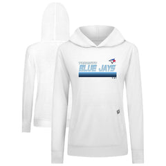 Toronto Blue Jays Levelwear Women's Relay Breaker Pullover Hoodie - White - MLB Lifestyle