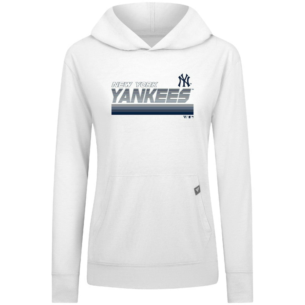New York Yankees Levelwear Women's Relay Breaker Pullover Hoodie - White - MLB Online