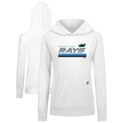 Tampa Bay Rays Levelwear Women's Relay Breaker Pullover Hoodie - White - MLB Discount