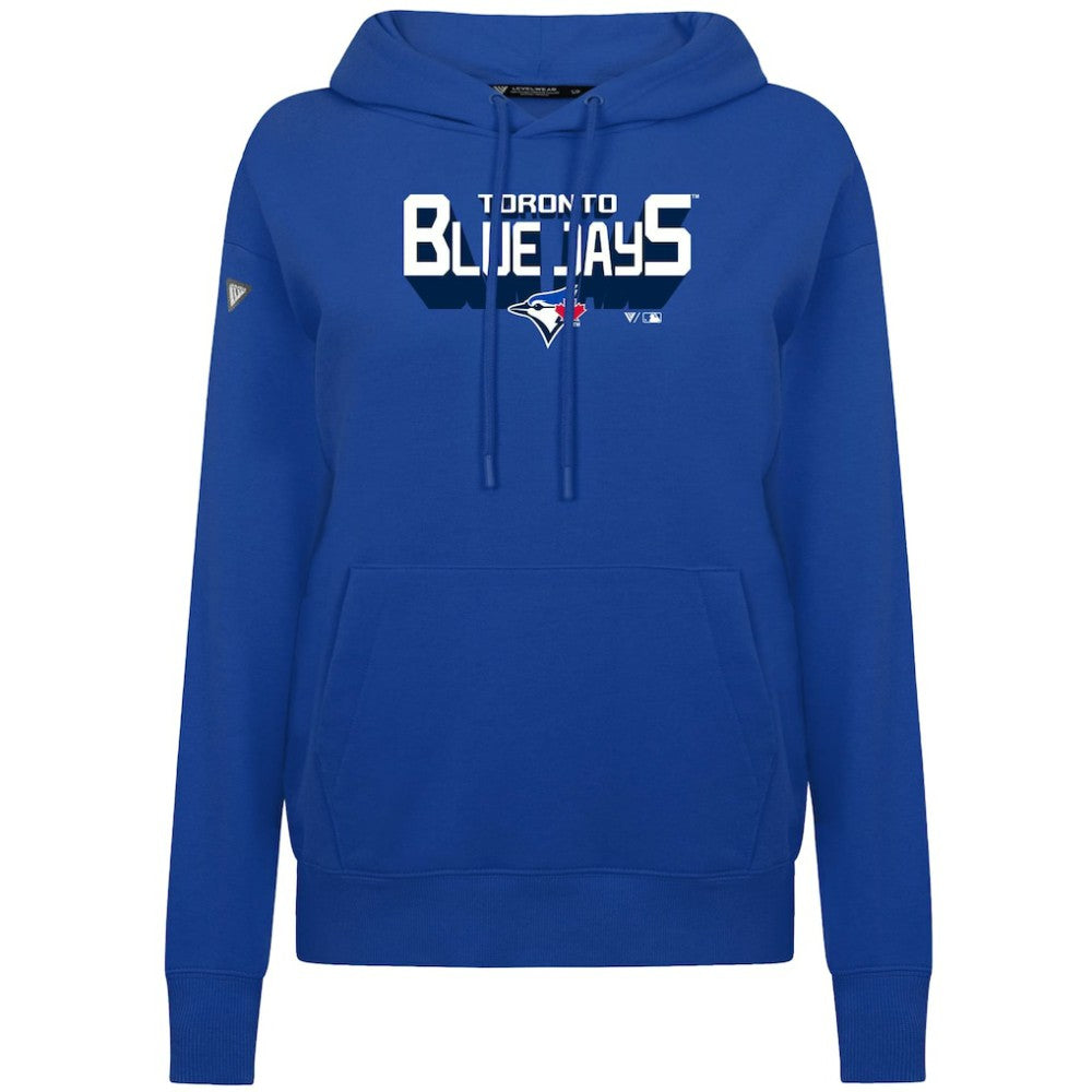 Toronto Blue Jays Levelwear Women's Adorn Retro 3D Pullover Hoodie - Royal - MLB Discount