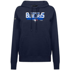 Toronto Blue Jays Levelwear Women's Adorn Retro 3D Pullover Hoodie - Navy - MLB Lifestyle