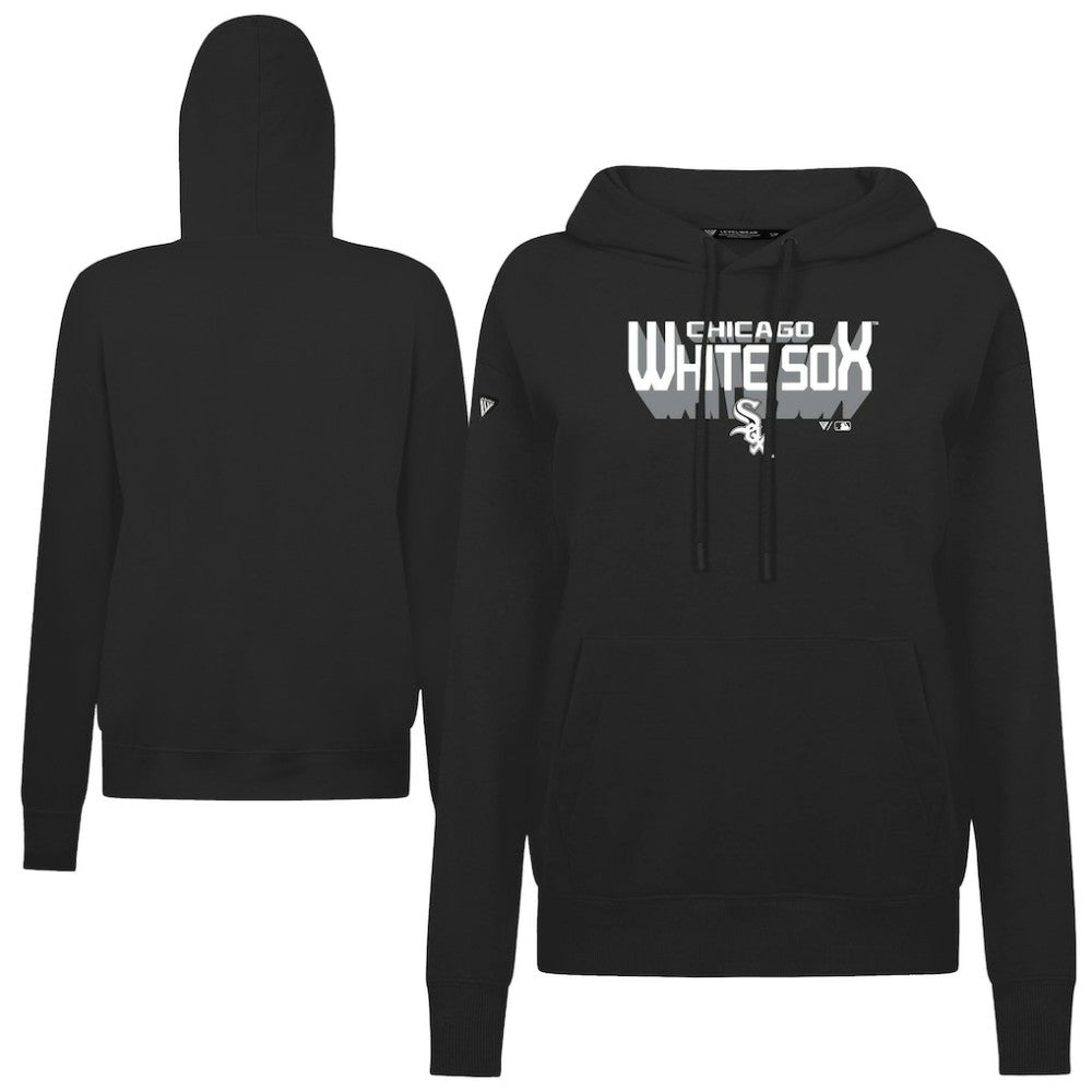 Chicago White Sox Levelwear Women's Adorn Retro 3D Pullover Hoodie - Black - MLB Discount