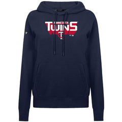 Minnesota Twins Levelwear Women's Adorn Retro 3D Pullover Hoodie - Navy - MLB Sale