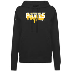Pittsburgh Pirates Levelwear Women's Adorn Retro 3D Pullover Hoodie - Black - MLB Lifestyle