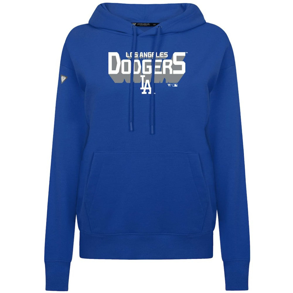Los Angeles Dodgers Levelwear Women's Adorn Retro 3D Pullover Hoodie - Royal - MLB Online