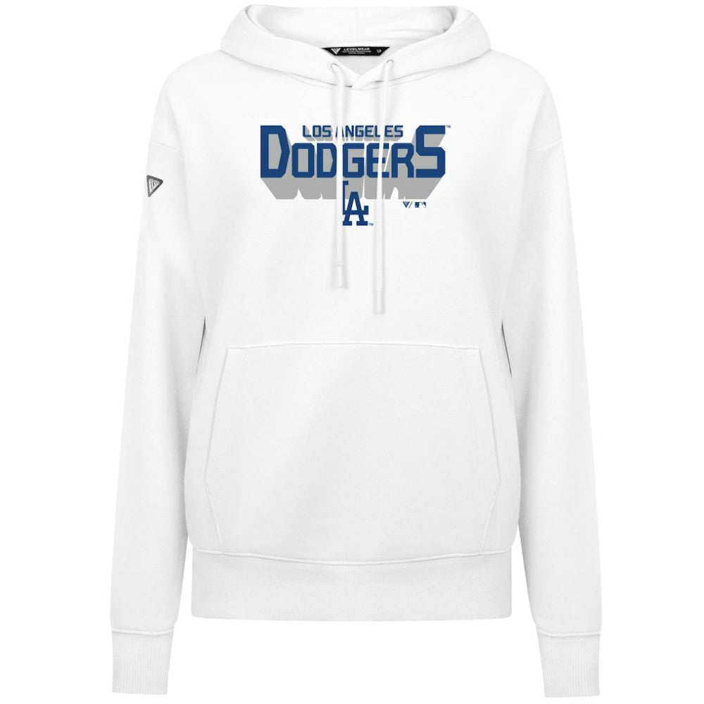 Los Angeles Dodgers Levelwear Women's Adorn Retro 3D Pullover Hoodie - White - MLB Online