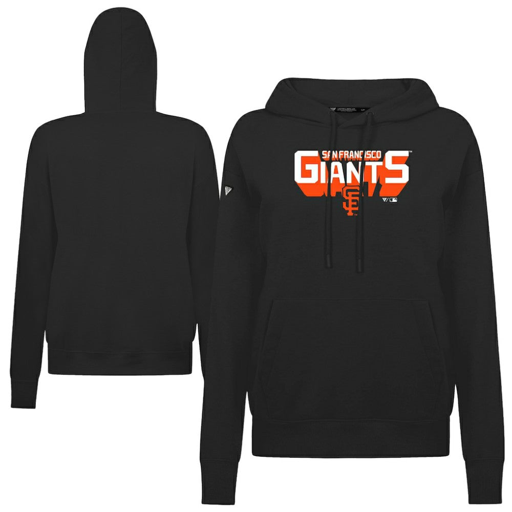 San Francisco Giants Levelwear Women's Adorn Retro 3D Pullover Hoodie - Black - MLB Sale