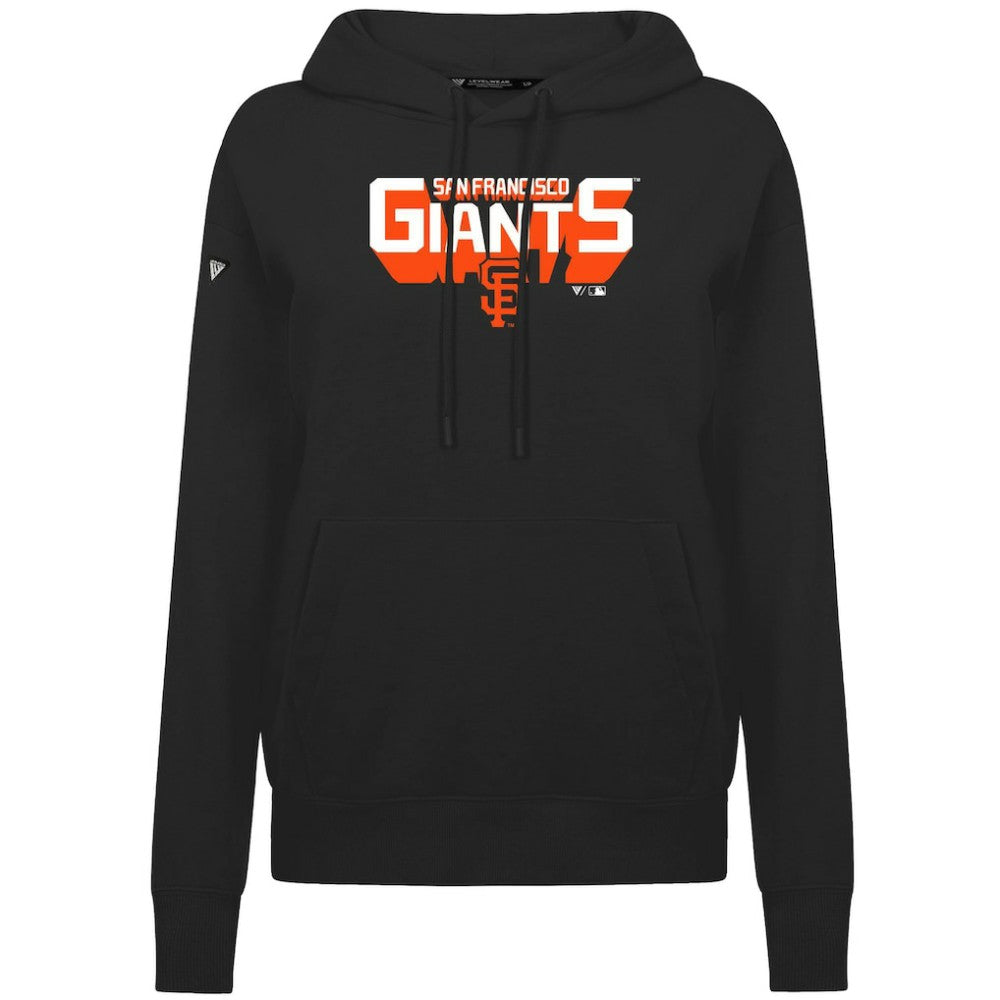 San Francisco Giants Levelwear Women's Adorn Retro 3D Pullover Hoodie - Black - MLB Sale